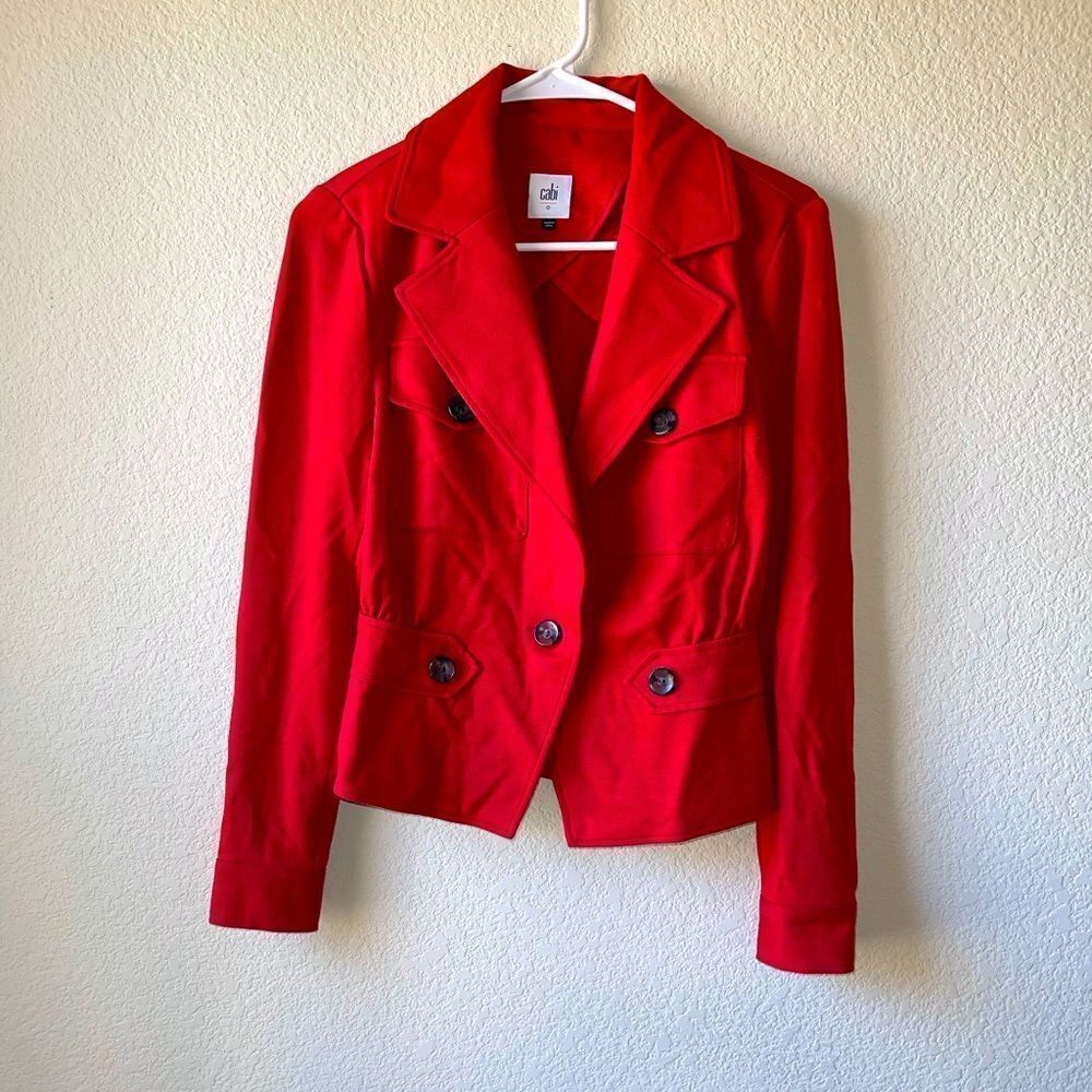 ‎Cabi red knit blazer